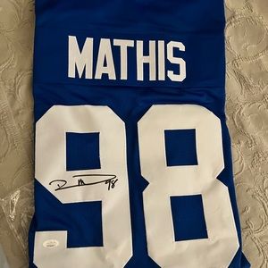 Robert Mathis Signed Indianapolis Colts Pro Blue Jersey (JSA)